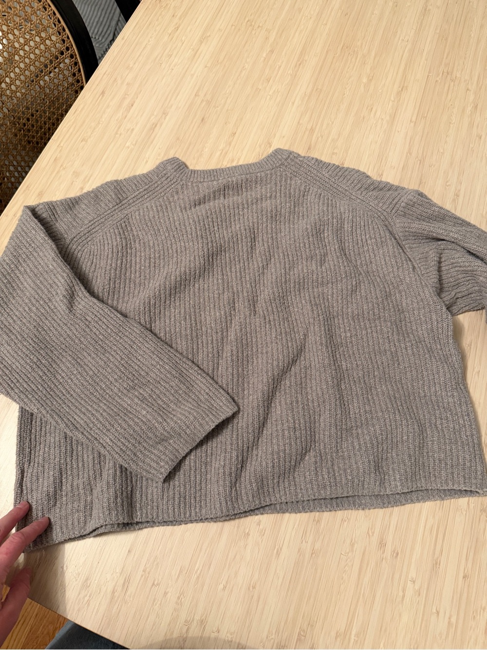 GAP cashsoft Cozy Ribbed Crewneck Sweater - Taupe - Picture 3 of 3